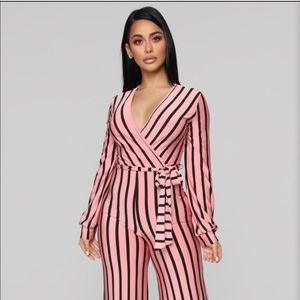 Right Up My Alley Striped Jumpsuit